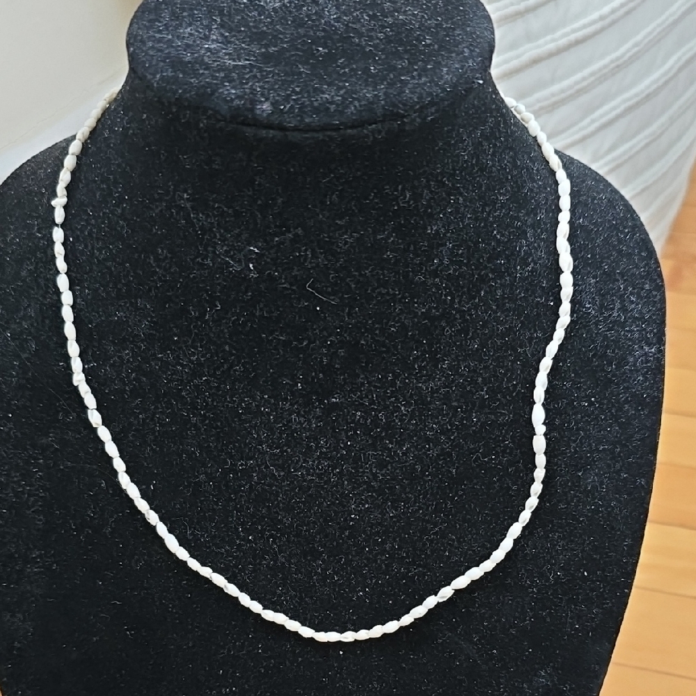 Chic White Beaded Necklace